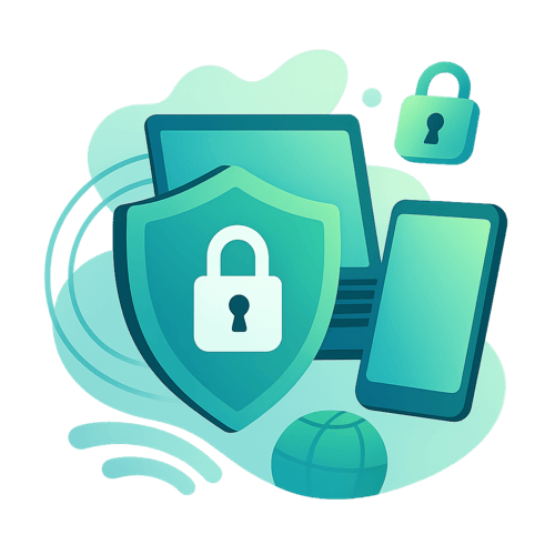 VPN data protection: shield and secure lock