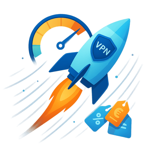 High speed: rocket and speed lines