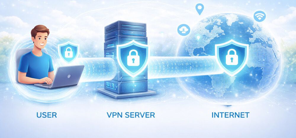 VPN anlamı basit diyagram ile