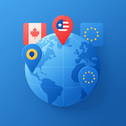 Best VPN by region — globe with flags
